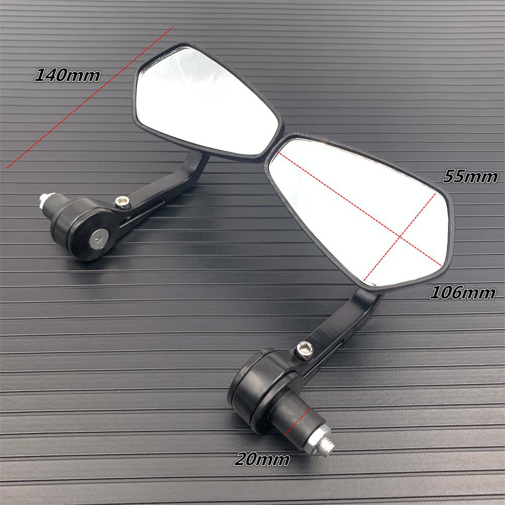 Motorcycle Rearview Mirror Carbon Fiber Pattern Handlebar Mirror Modified Inverted Rear Mirror Motorbike Accessories
