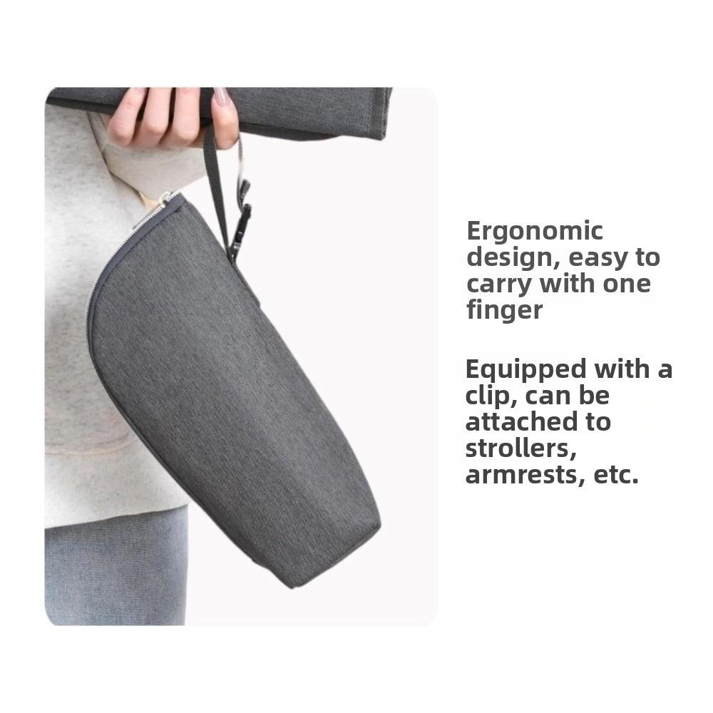 Aluminum Foil Milk Bottle Insulation Bag Anti-Shock Baby Stroller Hanging Pouch Travel Use