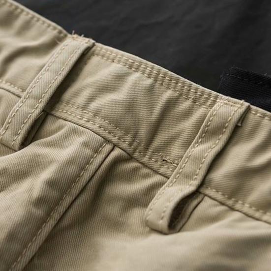 Pantaloncini da uomo tinta unita con cerniera lunghezza al ginocchio casual per studenti da indossare quotidianamente