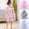 Baby Flannel Robe Bathrobes Kids Cartoon Sleepwear Hooded Baby Robes Boys Girls Pajamas Thickening