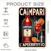 AperitivoRegaloNostalgia Retro Campari Cartello Metallico - Decorazione Bar Vintage - per Cucine e Regali - Audace Design della Bottiglia