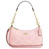Bolsa de Ombro Teri 25 Estampa Assinada Couro Sintético Média Feminina Creme Rosa