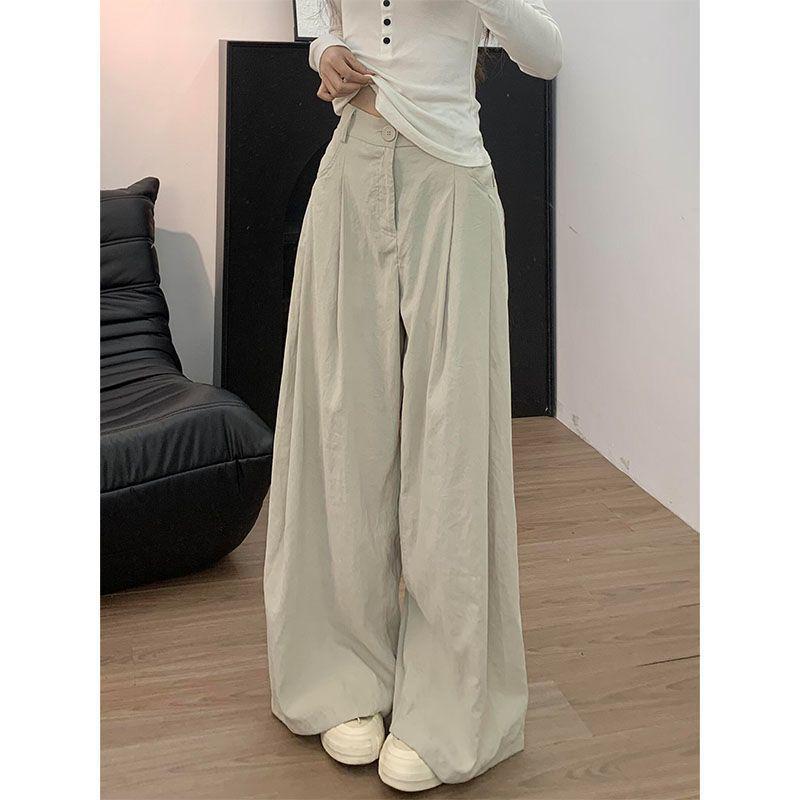 

Women s High-Waisted Casual Wide-Leg Pants - Slimming, Versatile, Loose Drape, Straight-Leg Design (2025) Small