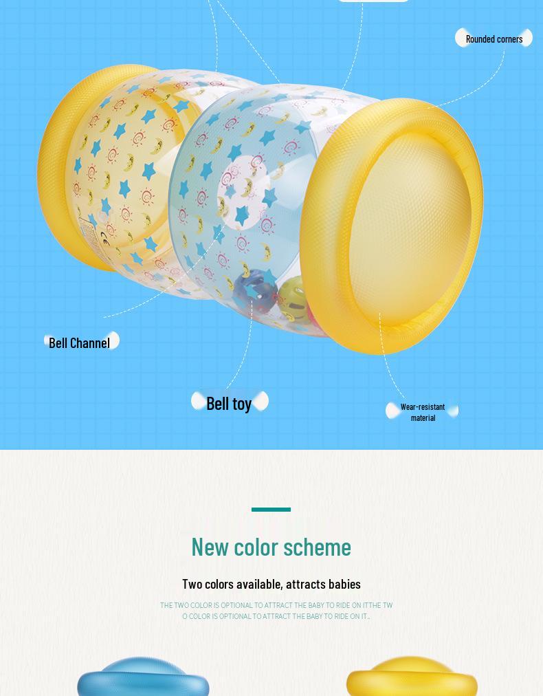 Colorful Transparent PVC Children's Inflatable Roller 2022