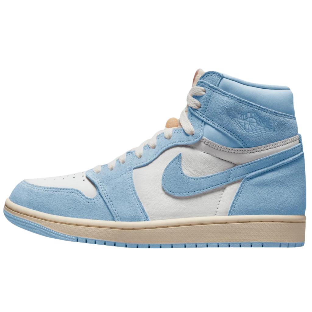 Jordan Air Jordan 1 Slip Resistant Abrasion Resistant High top Vintage Basketball Shoes Unisex Blue FD2596-102