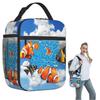 Schwimmen Frutiger Aero Fisch Isolierte Lunchtasche für Damen Kinder Auslaufsichere Lebensmittelboxen Thermische Lunchbox Tragetasche