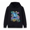 Kids Boys Girls Pullover Hoodie Cute Ohana Cartoon Stitch Print Tropical Floral Casual Warm Sport Hooded Sweatshirt for Children