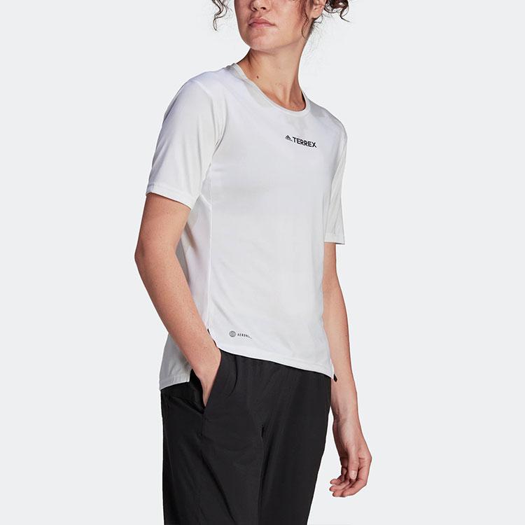 Adidas Terrex W Mt Tee Outdoor Sports Round Neck Short Sleeve Women Tops White H53387
