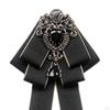Bow Tie for Women Bowknot Necktie Vintage College Style Elegant Ribbon Formal Fashion Brooch Pin