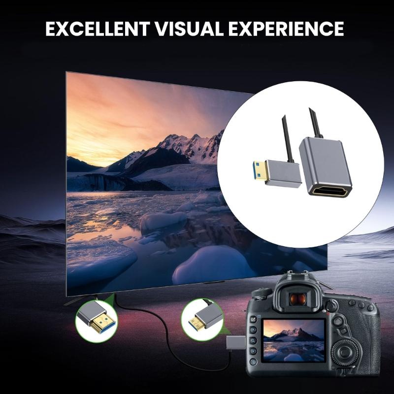 2.1 Version Mini DSLR Camera Camcorder Video Card Adapter Cable Supports 8K60Hz 4K120Hz For Cameras Projectors Laptops