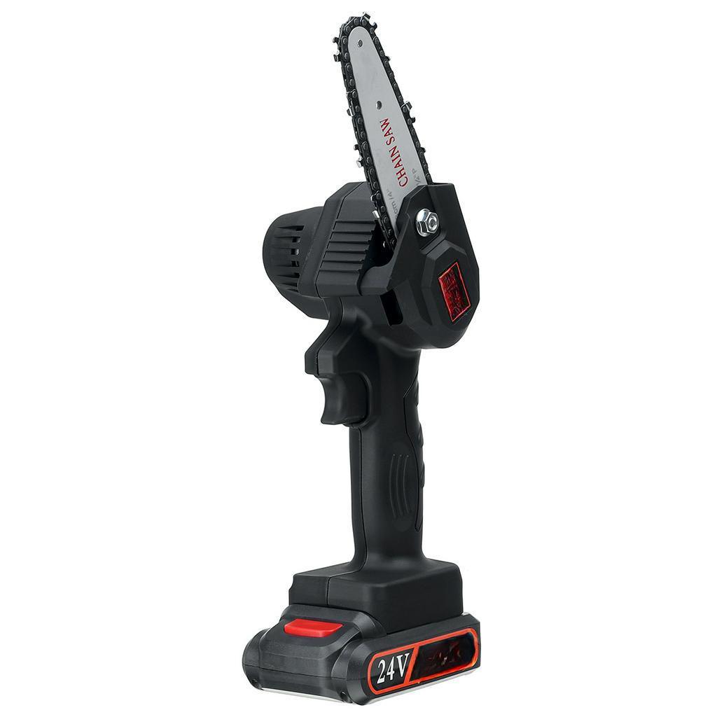 24V 1680W Electric Saw Chainsaw Mini Portable One-Hand Saw Wood Cutters Bracket Brushless Motor with 1 Batterys