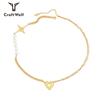 18k Gold Heart Pendant Pearl Necklace - Versatile Women's Trendy Design