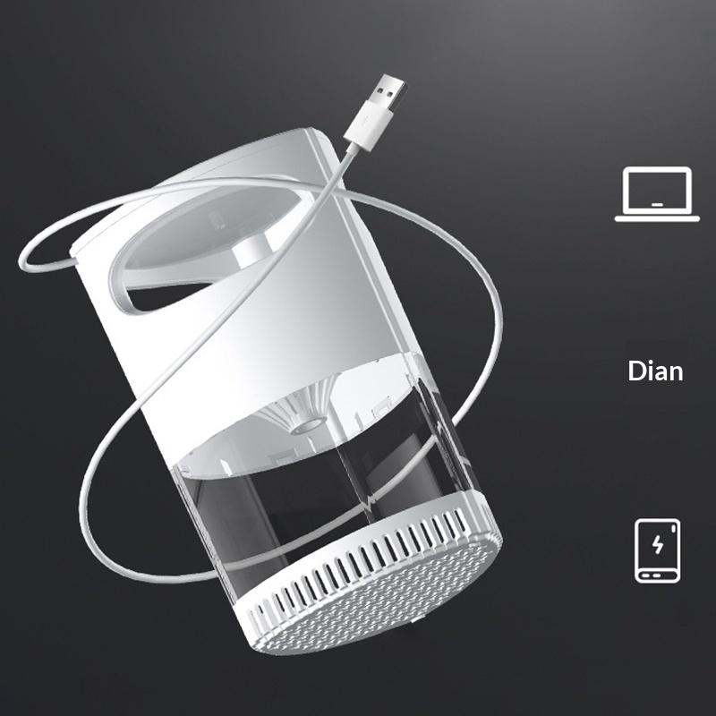 Lámpara Asesina de Mosquitos UV Silenciosa Fotocatalizador Matamoscas 1 Pieza Carga USB Fácil de Limpiar para Uso en Hogar Hotel Dormitorio