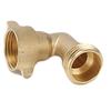 Black RV Water Inlet Flange with Check Valve 3/4 NH Female to 1/2 NPT Male Fitting 90 Degree Connector Dust Plug Filter Net