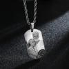 Personalized Stainless Steel Military Tag Photo Necklace with Laser Engraving for Couples