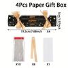 Party Gifts Candy Shape Birthday Money Box Funny Black Gold Money Gift Box with Bags Paper Pull Money Box Family Festive