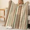 4 Seasons Striped Fleece Blanket | Thick Soft Warm, Perfect for Home Relax, Guest Room Single Use, Christmas & Halloween