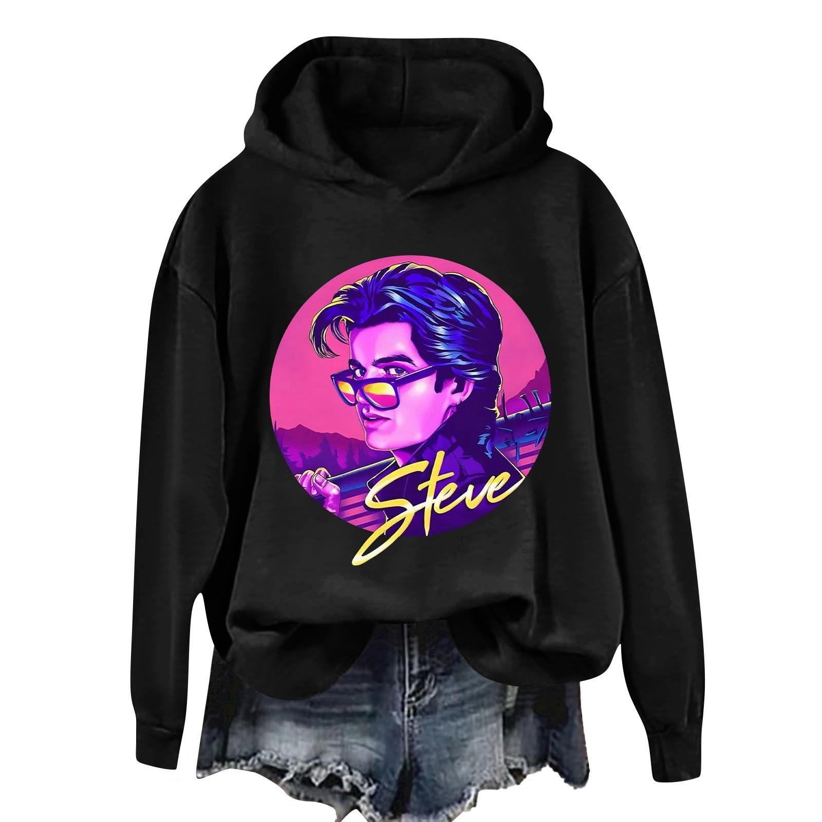 

Женский и мужской унисекс модный костюм, свитшот с длинным рукавом и принтом, повседневная толстовка с капюшоном XXXL фиолетовый