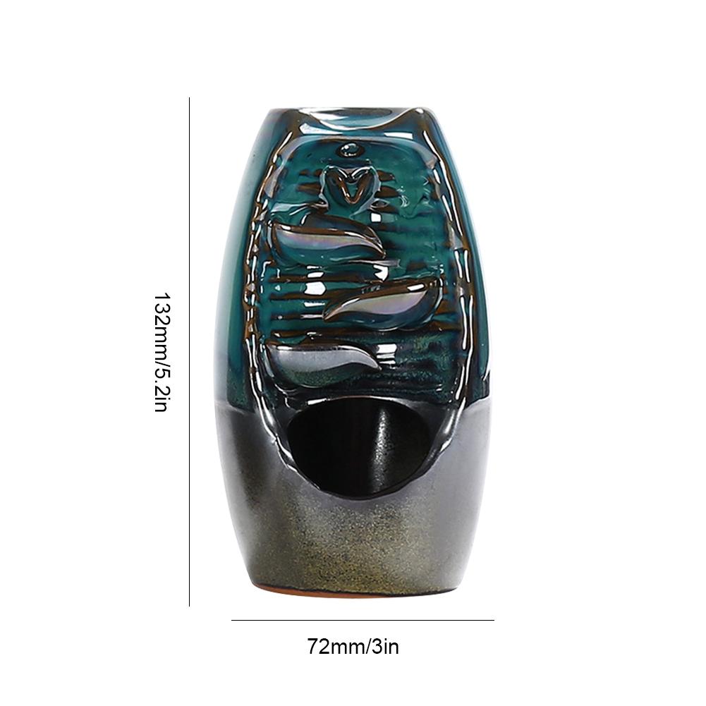 Keramische Rookwaterval Rookwarenhouder met 10 Kegeltjes Rookwaterval Brander Multifunctioneel Handgemaakt Meditatie Accessoires