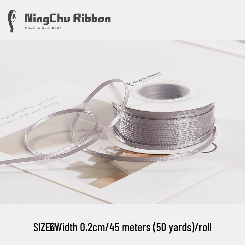 2mm Double-Sided Satin Ribbon Bookmark for Wedding Bows and Gift Wrapping