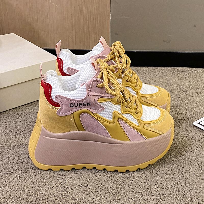 Fashion Autumn Chunky Sneakers Fashion Women Shoes Breathable Female Sport Shoes Casual 10CM Platform Sneakers Woman Zapatillas De Mujer