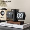 Retro Luxury Flip Desk Clock Mechanical Table Timepiece Creative Digital Display for Living Room Decorative Mantel Clock