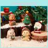Festive Christmas Animal Resin Figurines Santa Claus Tree Decor For Children Gift