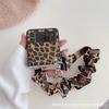 Applicable To Samsung ZFlip3 Leopard Print Folding Mobile Phone Case Portable Silk Scarf Zflip4 Back Cover Integrated Protective Case Japan
