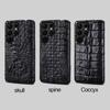 100% Genuine Crocodile Leather Phone Case for Samsung Galaxy S25 S22 S21 S24 Ultra S23 Plus S25Ultra A55 5G Luxury Back Cover