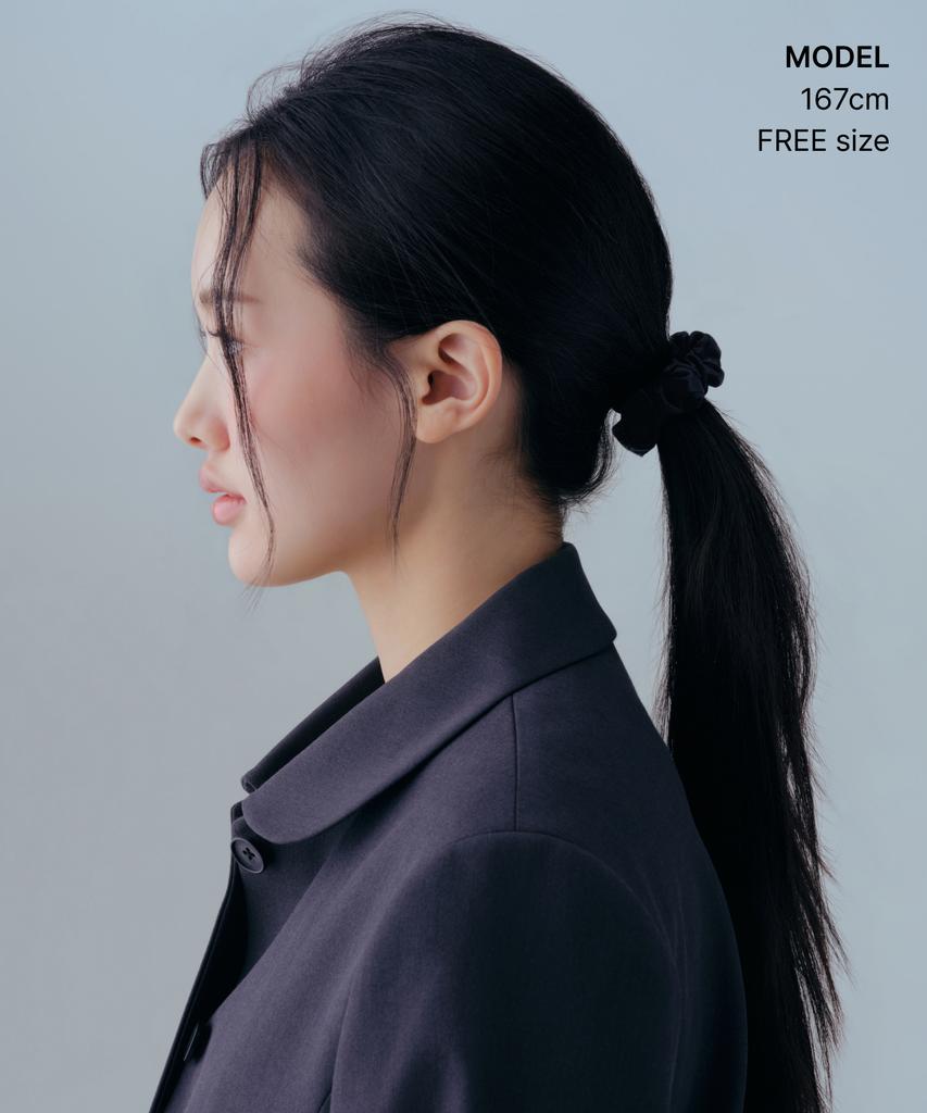 Musinsa Standard Woman Women'S Silk Scrunchie_Medium [Black]