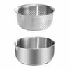 2 Pieces Stainless Steel Colander with Solid Bowl Nested Kitchenware Practical
