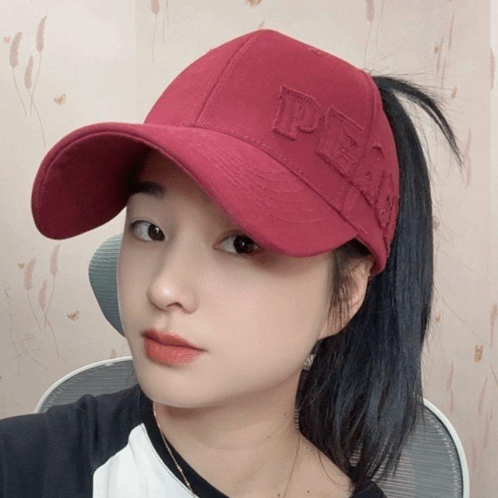 Large Head Size Snapback Hat Adjustable Soft Top Hat Letter Embroidery Baseball Cap  All Seasons