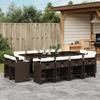 VidaXL Garden Dining Set with Cushions 13 Pcs Brown Rattan 3277988