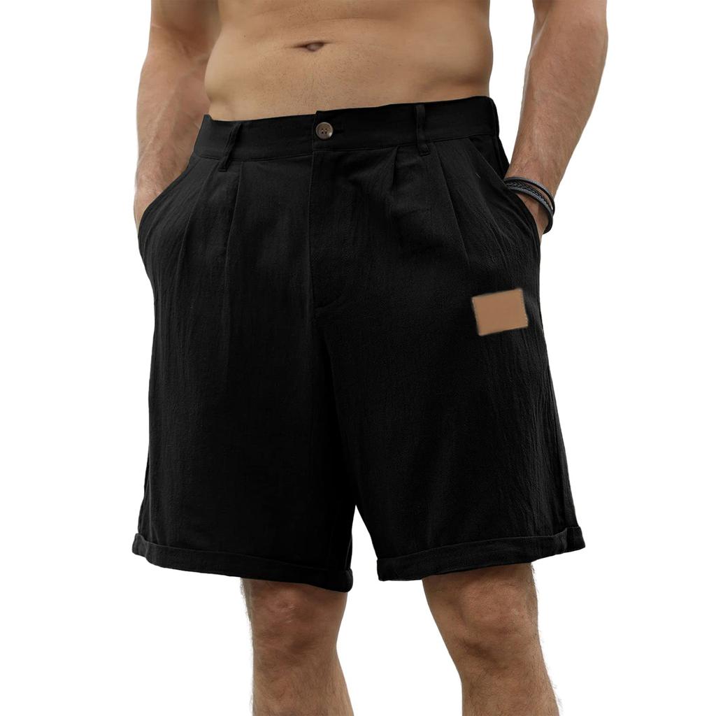 Herren Freizeithose mit bequemen leichten Knopftaschen und einfarbige Badeshorts