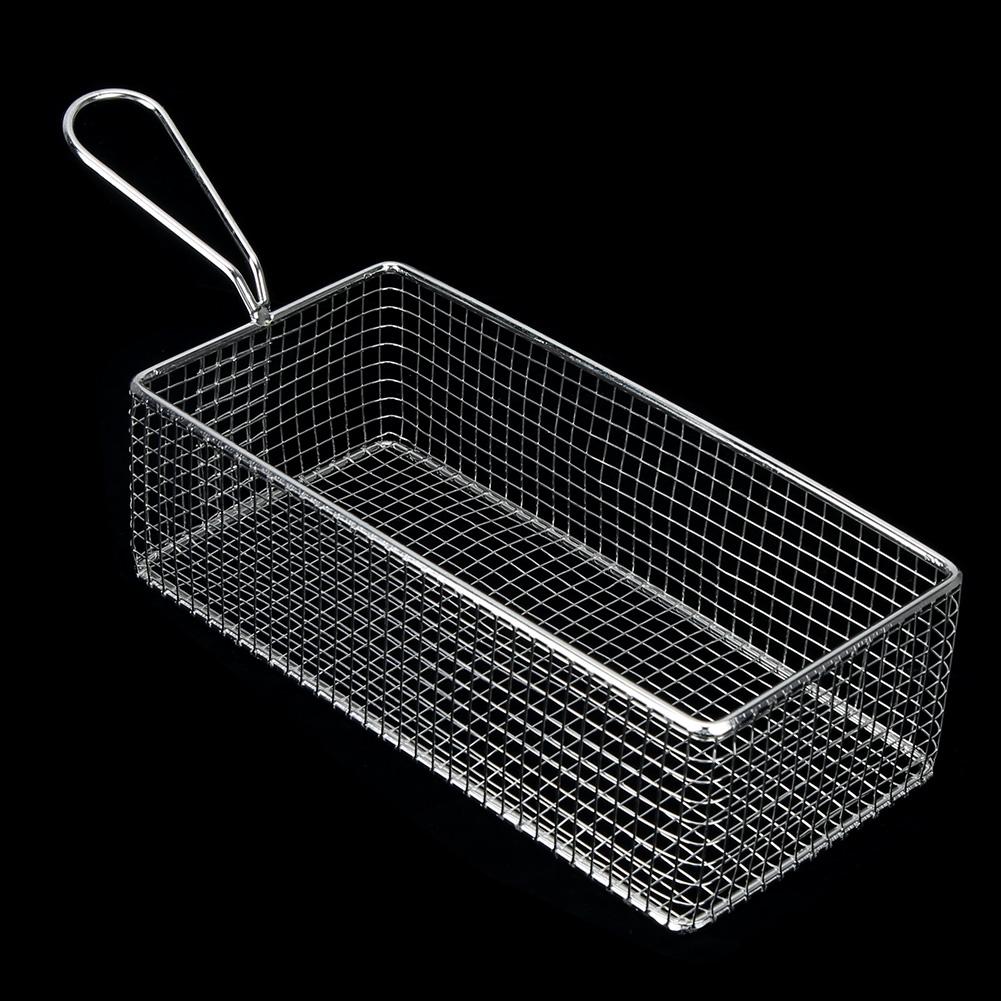 Mini Pommes Frites Lebensmittelkorb aus Edelstahl Netz Pommes Frites Chip Sieb Küchenwerkzeug