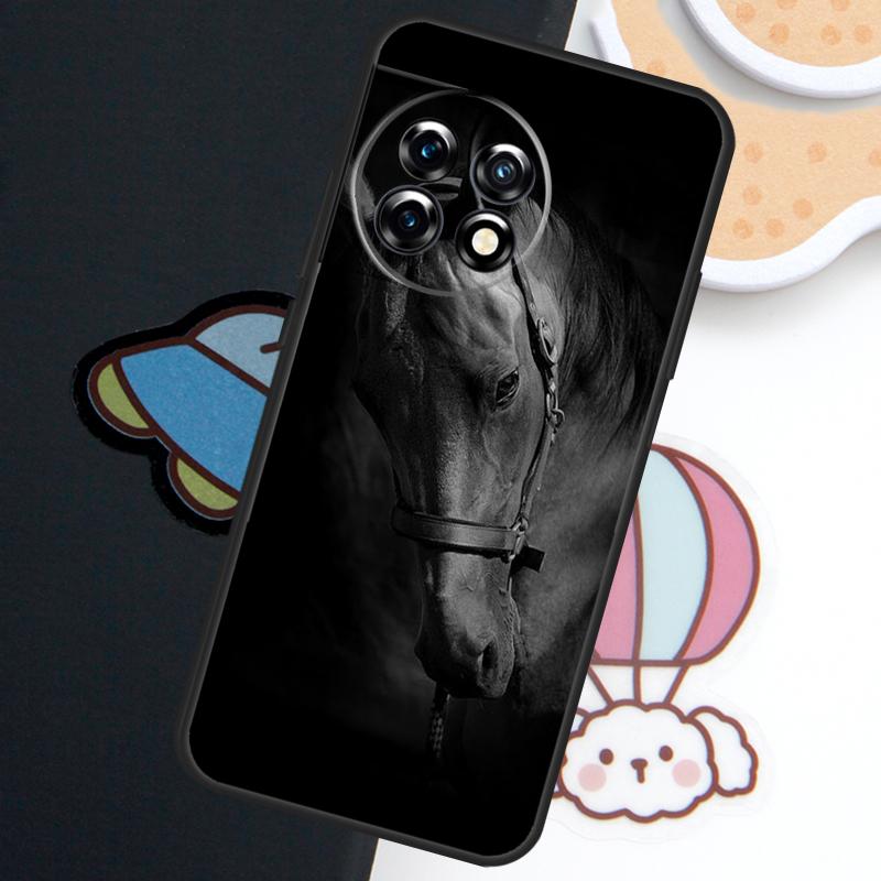 Black White Horse Case For OnePlus Nord 5 CE 4 3 Lite N20 N30 OnePlus 15 13 12 11 10 Pro 10T 12R 13R 15R Cover
