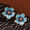 Colorful Floral Stud Earrings Enamel Drop Earrings Fairy Flower Earrings  Beach