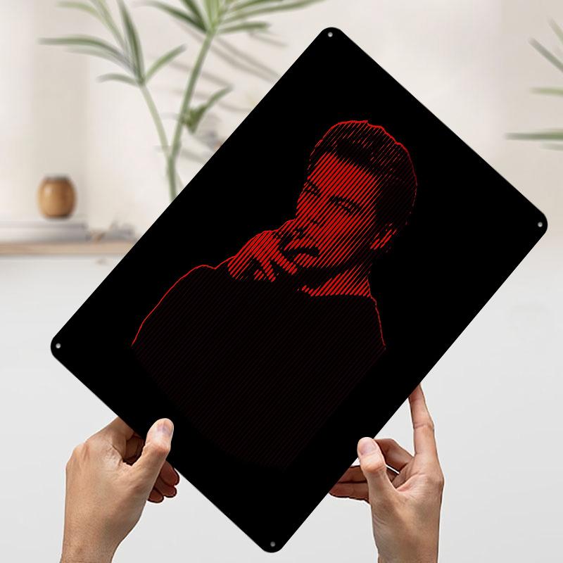 Leonardo Dicaprio Actor Printed Poster Customized Retro Wall Art Vintage Metal Tin Signs for Home Decoration Room Office Decor