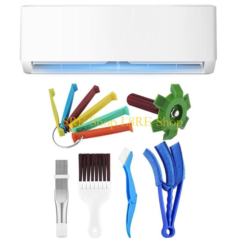 L8RE 6Pcs Air Conditioner Fin Cleaner Set Fin Comb Condenser Fin Straightener Brush