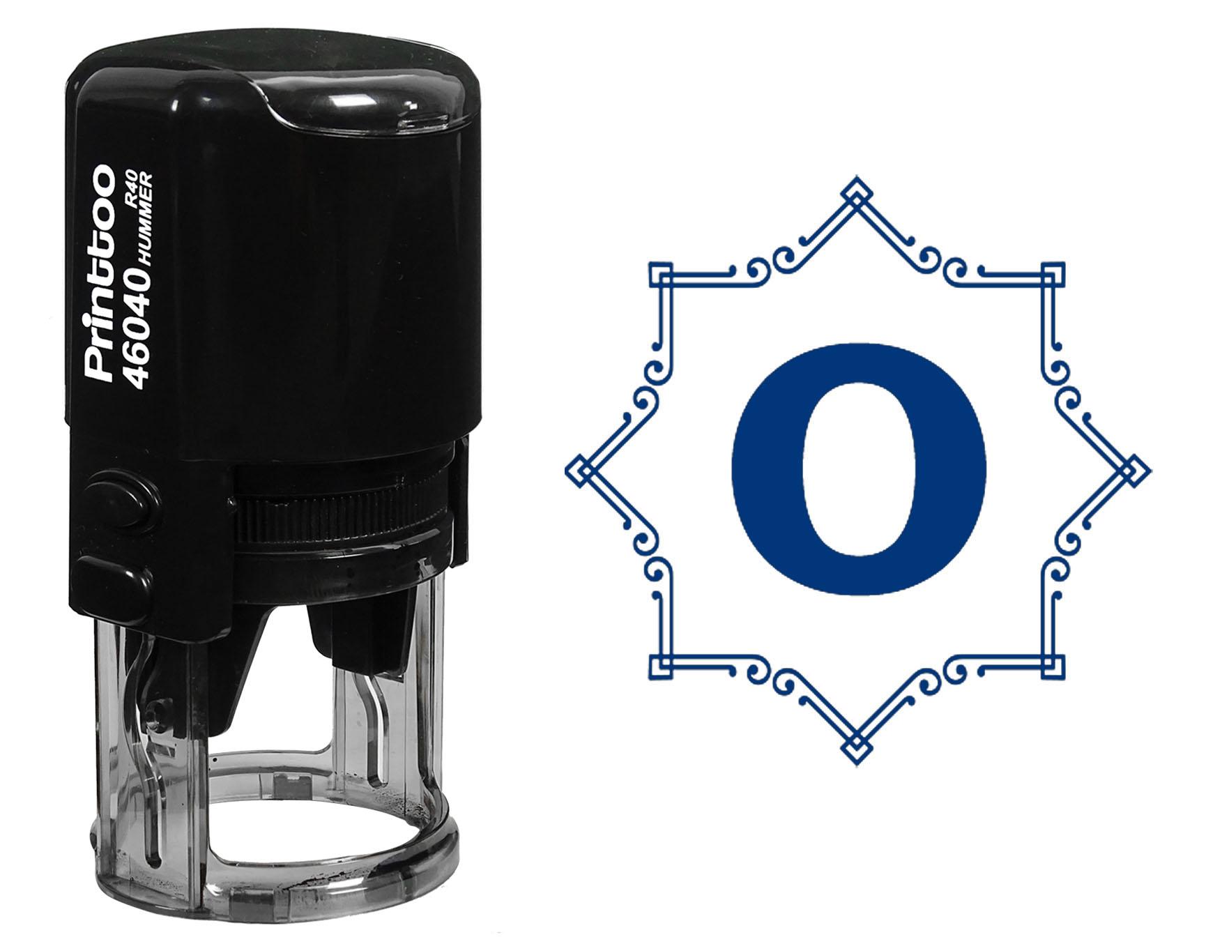 

Printtoo Octagon Celtic Swirl Frame Alphabet O Monogram Initial Self Inking Rubber Stamp Office 30 mm Diameter (Approx) синій