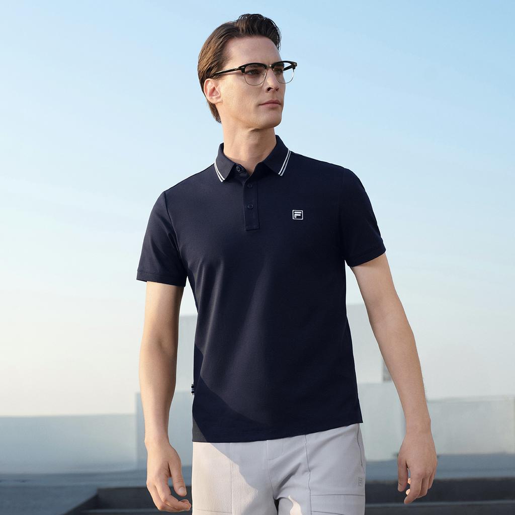 Fila Heritage Basic Knit Pullover Short Sleeve Polo Shirt Men Tops F11M628110F-DB