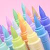 12pcs Brush Acrylic Marker Pens Set Skin Tone & Macaron Colors Direct Liquid Soft Head for Illustration Drawing Painting