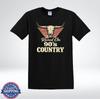 Raised On 90s Country Shirt Vintage Bull Skull Western Cowboy T-Shirt