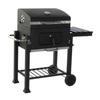 Barbecue - WADIGA - On Trolley - Charcoal - Black Steel with Thermometer