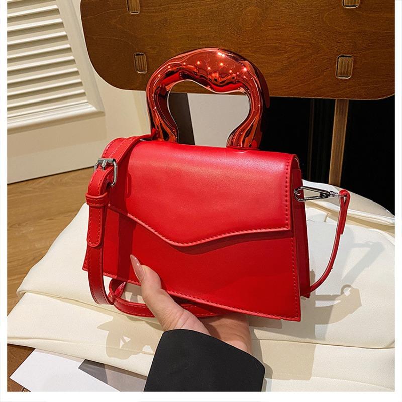 

Простая наплечная сумка-мессенджер текстура модная универсальная маленькая квадратная сумка популярная вечерняя женская сумка красный