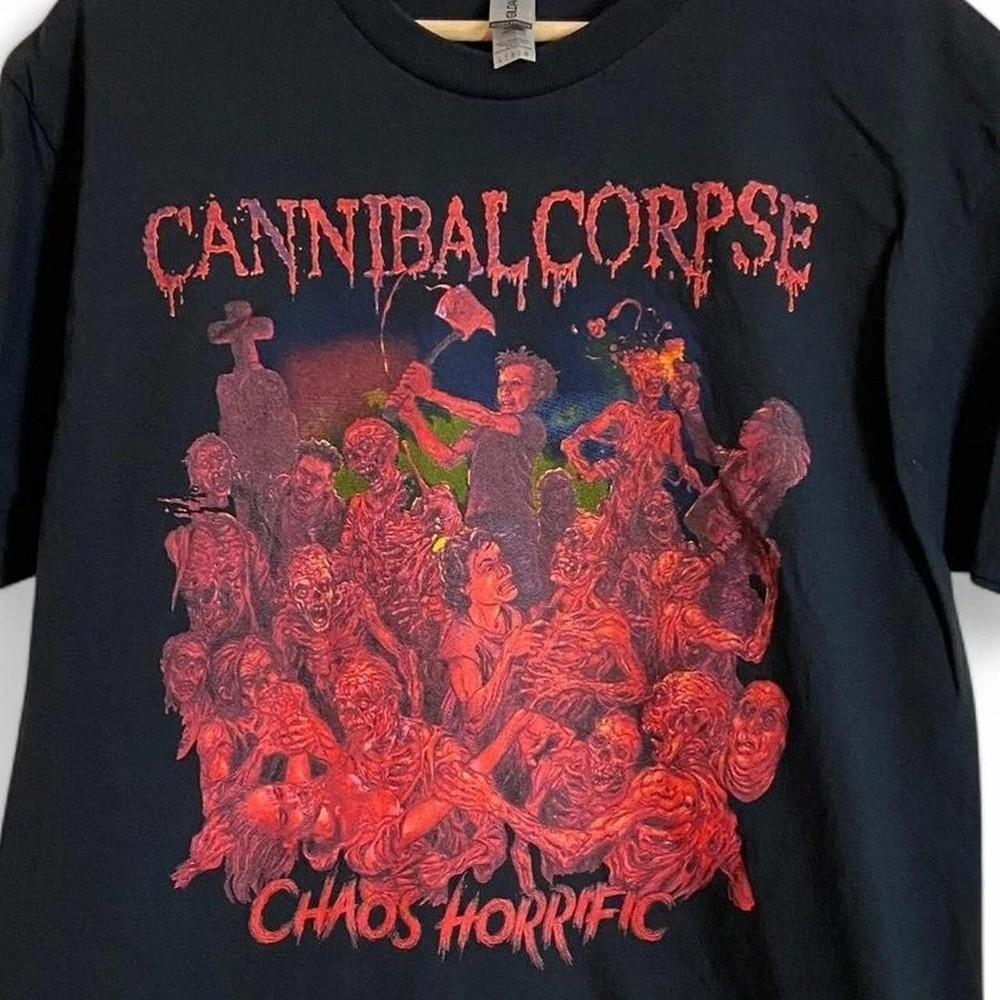 Cannibal Corpse 2023 Chaos Horrific Tour классическая футболка с коротким рукавом S-5XL Унисекс Футболка L