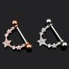Set of 5 Cutest Stainless Steel U-Shaped Zircon Body Piercing Rings Nipple Ring Jewelry Kit for Women Gift for Children