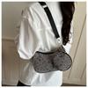 Polka Dot Bow Corduroy Shoulder Underarm Bags for Women Lightweight Portable Ladies Crossbody Bag Outdoor Handbag Coin Purse