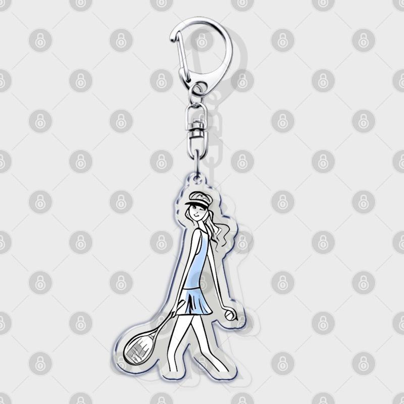 Hobby Sports Lover Tennis Ball Keychains for Accessories Bag I Love Bike Car Keyrings Jewelry Friends Father Boyfriends Gifts