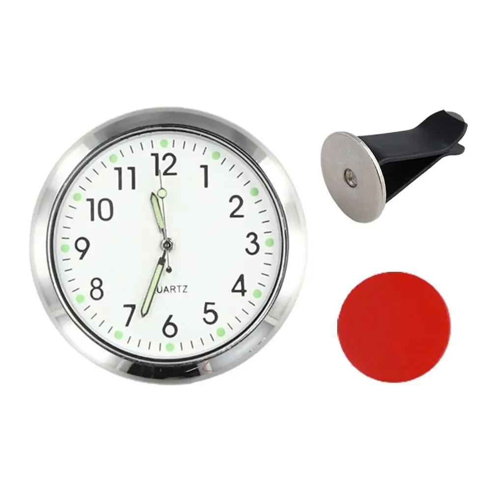 Mini Electronic Clock Universal Car Dash Clock Luminous Quartz Watch Ornament Waterproof Mini Watch Car Quartz Clock For Ca Y3P5